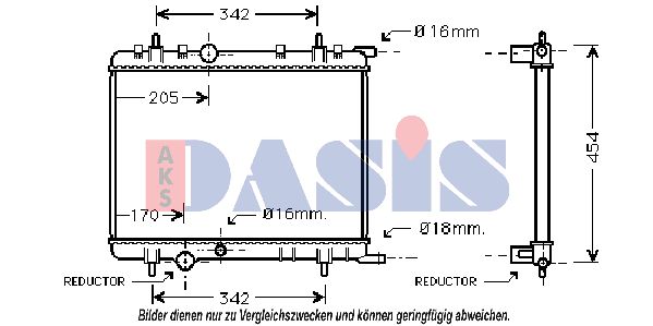 AKS DASIS radiatorius, variklio aušinimas 160072N